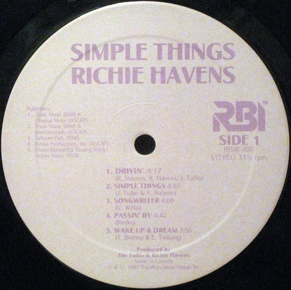 Richie Havens : Simple Things (LP, Album)