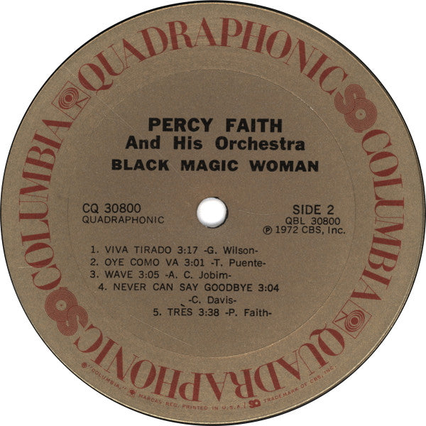 Percy Faith & His Orchestra, Percy Faith : Black Magic Woman (LP, Album, Quad)
