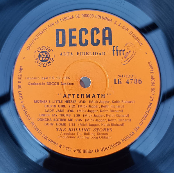 The Rolling Stones : Aftermath (LP, Album, Mono)