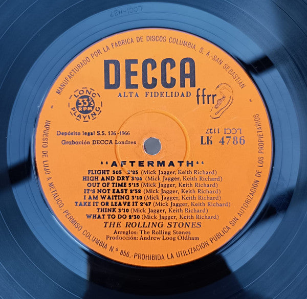 The Rolling Stones : Aftermath (LP, Album, Mono)