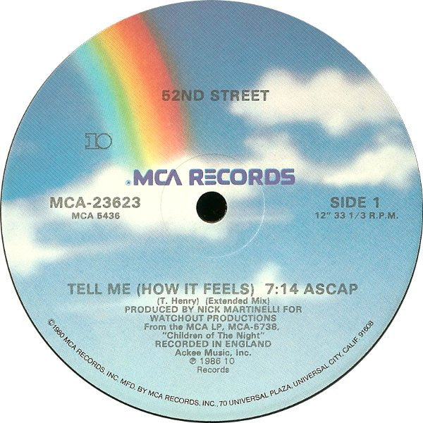 52nd Street : Tell Me (How It Feels) (12")