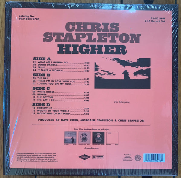 Chris Stapleton : Higher (2xLP, Album, Ltd, Col)