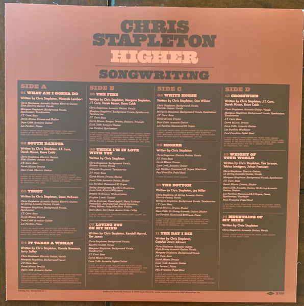 Chris Stapleton : Higher (2xLP, Album, Ltd, Col)