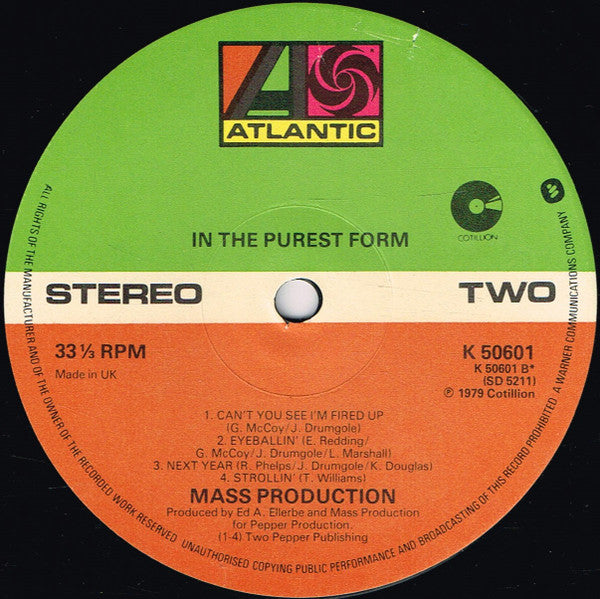 Mass Production : In The Purest Form (LP, Album)