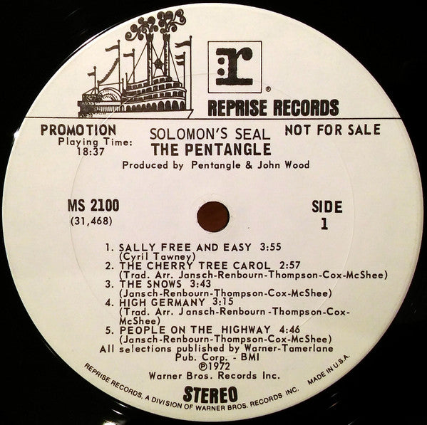 Pentangle : Solomon's Seal (LP, Album, Promo)