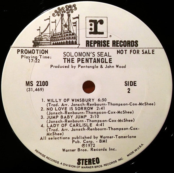 Pentangle : Solomon's Seal (LP, Album, Promo)