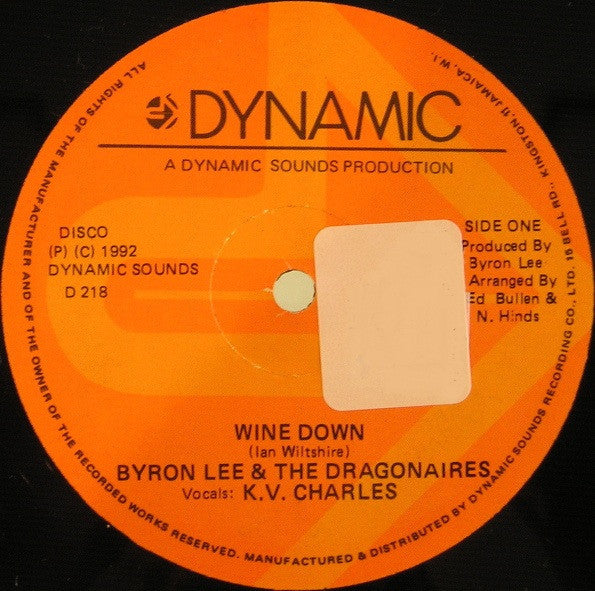 Byron Lee And The Dragonaires : Wine Down (12")