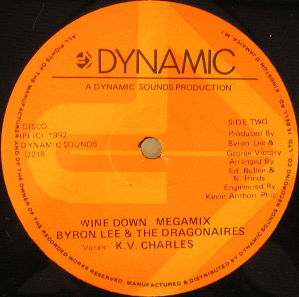 Byron Lee And The Dragonaires : Wine Down (12")