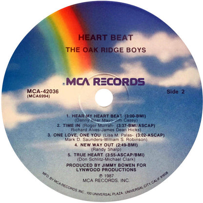 The Oak Ridge Boys : Heartbeat (LP, Album, Glo)
