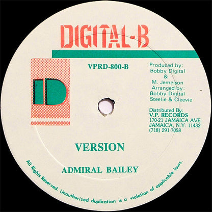 Admiral Bailey : A Nuh Sin (12")
