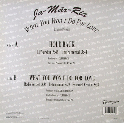 Jamariah : Hold Back (12")