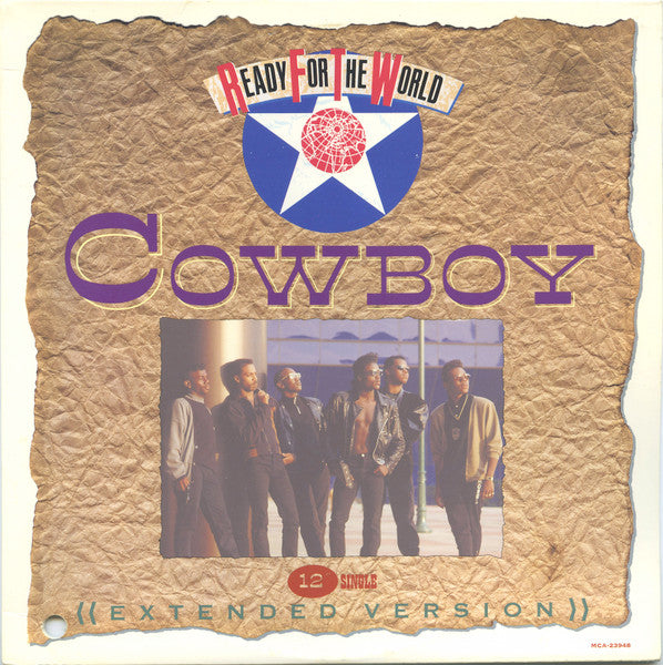 Ready For The World : Cowboy (12", Single, Glo)