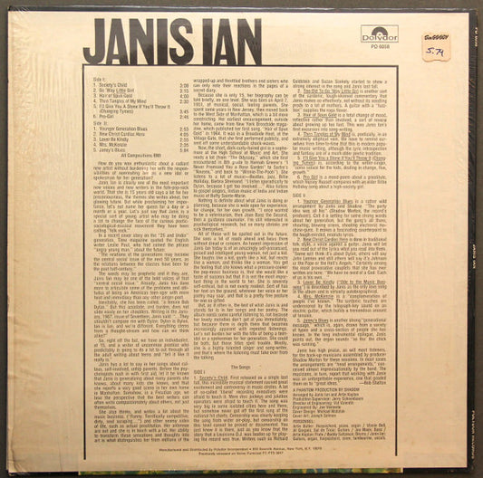 Janis Ian : Janis Ian (LP, Album, RE, All)