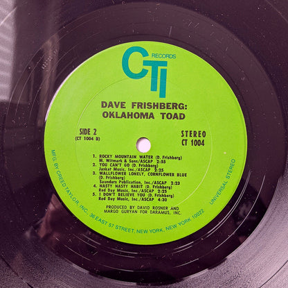 Dave Frishberg : Oklahoma Toad (LP, Album)