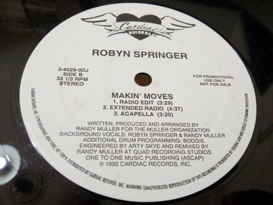 Robyn Springer : Makin' Moves (12", Promo)