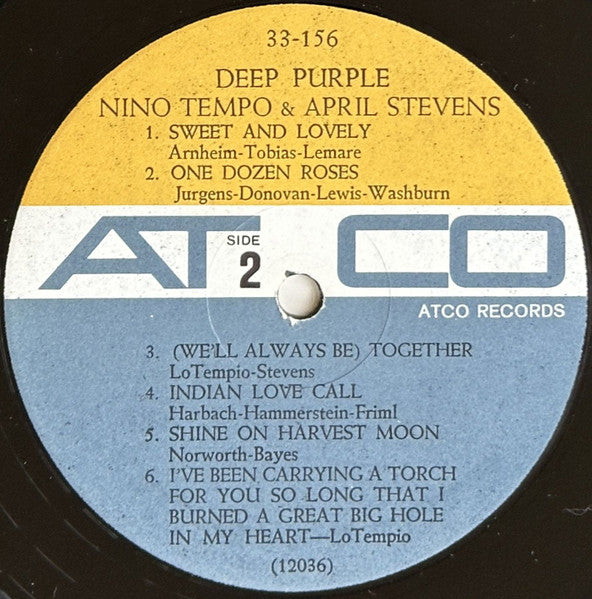 Nino Tempo & April Stevens : Deep Purple (LP, Album, Mono, MGM)