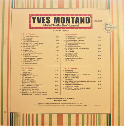 Yves Montand : In His Last "One Man Show" - (Complete) (2xLP)