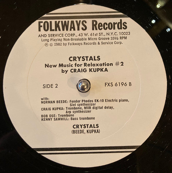 Craig Kupka : Crystals - New Music For Relaxation 2 (LP)