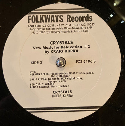 Craig Kupka : Crystals - New Music For Relaxation 2 (LP)