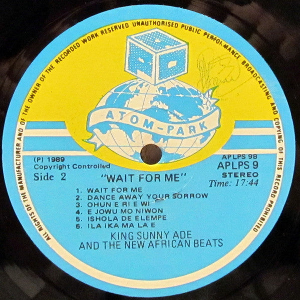 King Sunny Ade And The New African Beats : Wait For Me (LP, Album)