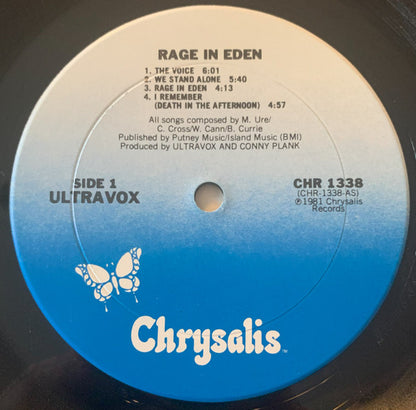 Ultravox : Rage In Eden (LP, Album, Ter)
