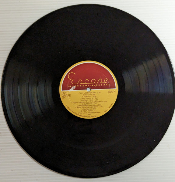 Moby Grape : Live Grape (LP, Album, Bla)