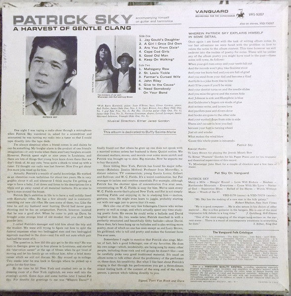 Patrick Sky : A Harvest Of Gentle Clang (LP, Album, Mono, Gol)