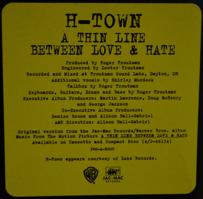 H-Town : Thin Line Between Love And Hate (12", Single, Promo)