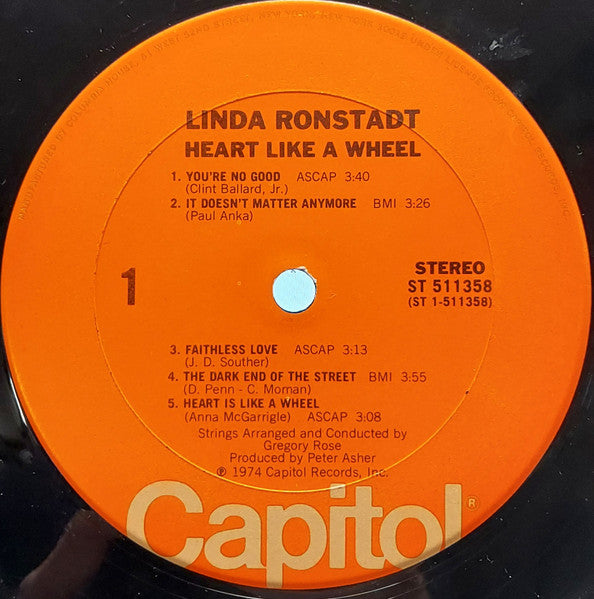 Linda Ronstadt : Heart Like A Wheel (LP, Club, Hyb)