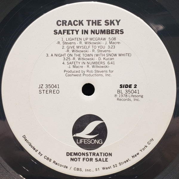 Crack The Sky : Safety In Numbers (LP, Album, Promo, San)
