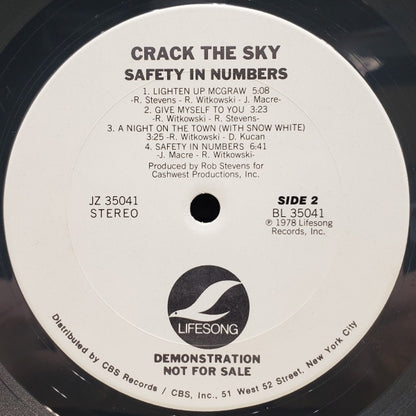 Crack The Sky : Safety In Numbers (LP, Album, Promo, San)
