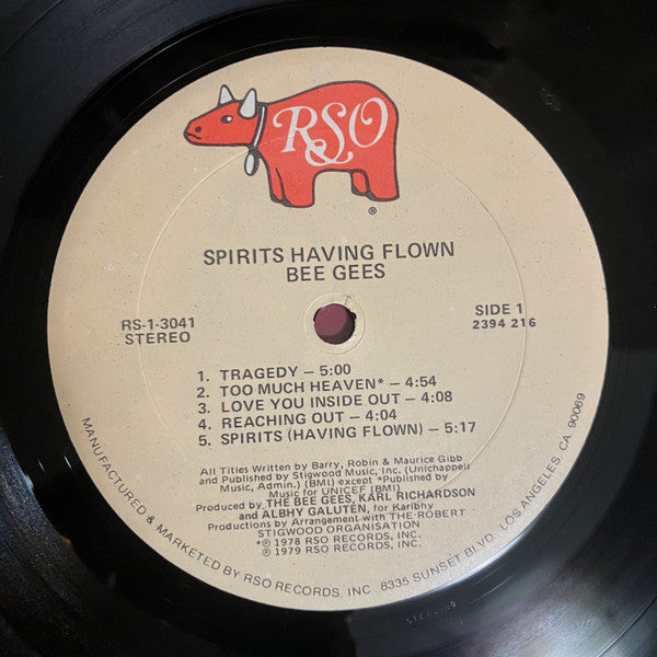 Bee Gees : Spirits Having Flown (LP, Album, Kee)