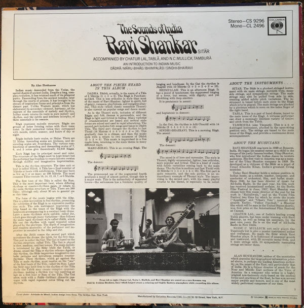Ravi Shankar : The Sounds Of India (LP, Album, RE)