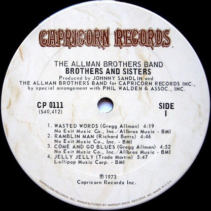 The Allman Brothers Band : Brothers And Sisters (LP, Album, San)