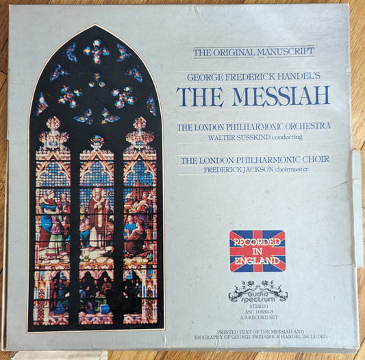 Georg Friedrich Händel, London Philharmonic Orchestra, Walter Susskind, London Philharmonic Choir, Frederick Jackson : The Messiah (The Original Manuscript) (3xLP, Album + Box)