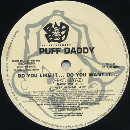 Puff Daddy : Real Niggas / Do You Like It.. Do You Want It... (12", Promo)