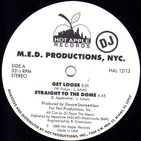 M.E.D. Productions, NYC : Get Loose (12", Promo)
