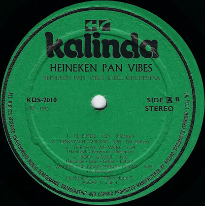 Pan Vibes Steel Orchestra : Heineken Pan Vibes (LP, Album)