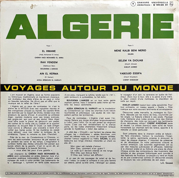 Various : Algérie (LP, Comp)