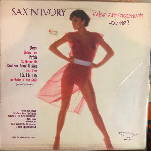Sax 'N' Ivory : Wilde Arrangements - Volume 3 (LP, Album)