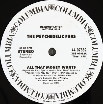 The Psychedelic Furs : All That Money Wants (12", Promo)