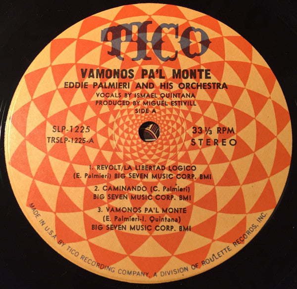 Eddie Palmieri : Vamonos Pa'l Monte (LP, Album, RE)