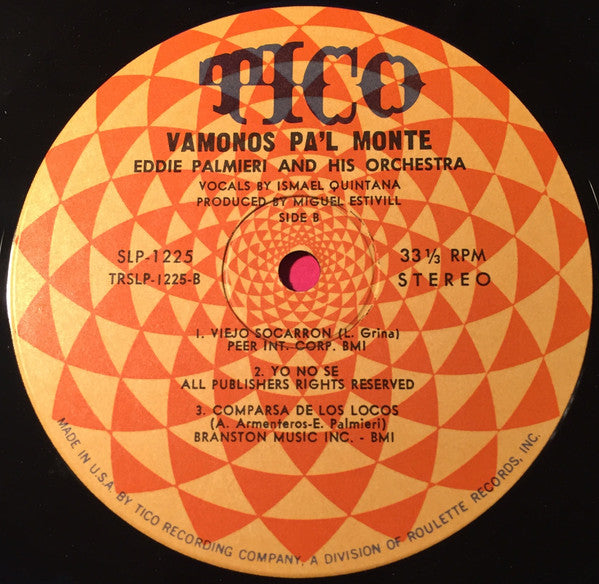 Eddie Palmieri : Vamonos Pa'l Monte (LP, Album, RE)