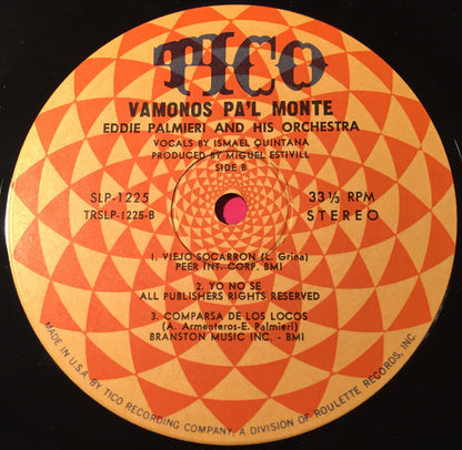 Eddie Palmieri : Vamonos Pa'l Monte (LP, Album, RE)