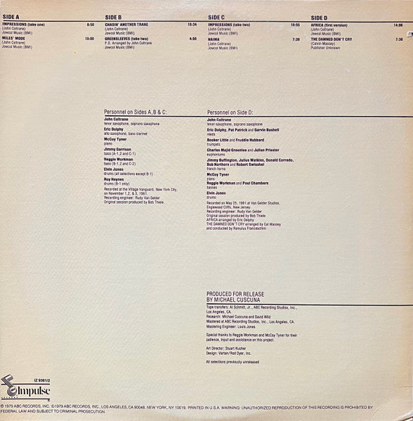 John Coltrane : The Mastery Of John Coltrane / Vol. IV "Trane's Modes" (2xLP, Album, Pit)