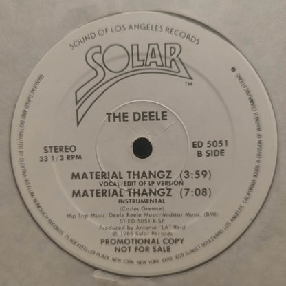 The Deele : Material Thangz (12", Promo, Spe)