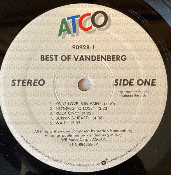 Vandenberg : Best Of Vandenberg -Promotional (LP, Comp)