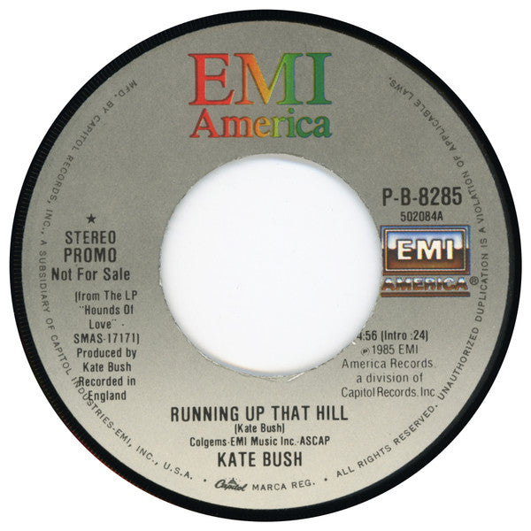 Kate Bush : Running Up That Hill (7", Promo)