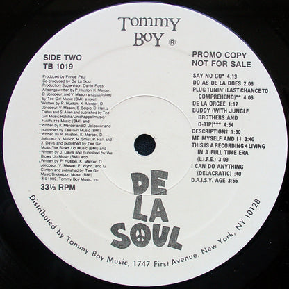 De La Soul : 3 Feet High And Rising (LP, Album, Promo)