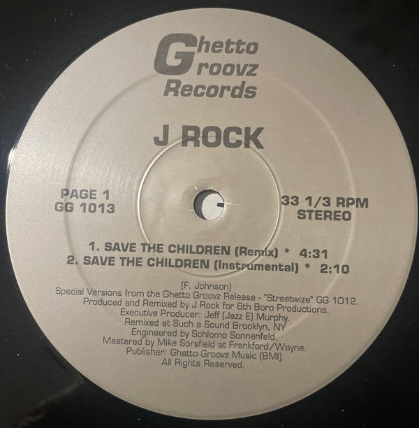 J Rock : Save The Children (12")
